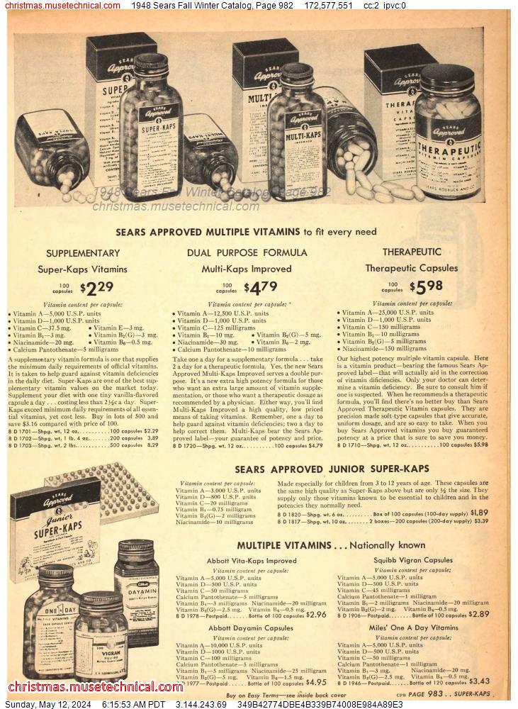 1948 Sears Fall Winter Catalog, Page 982