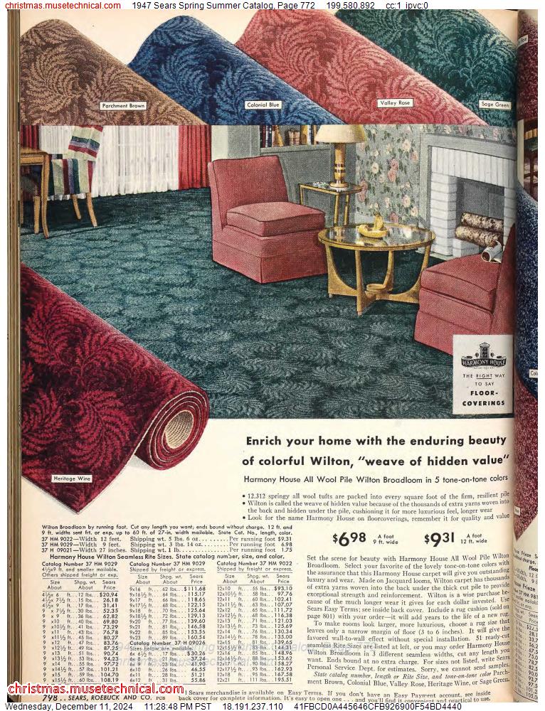 1947 Sears Spring Summer Catalog, Page 772