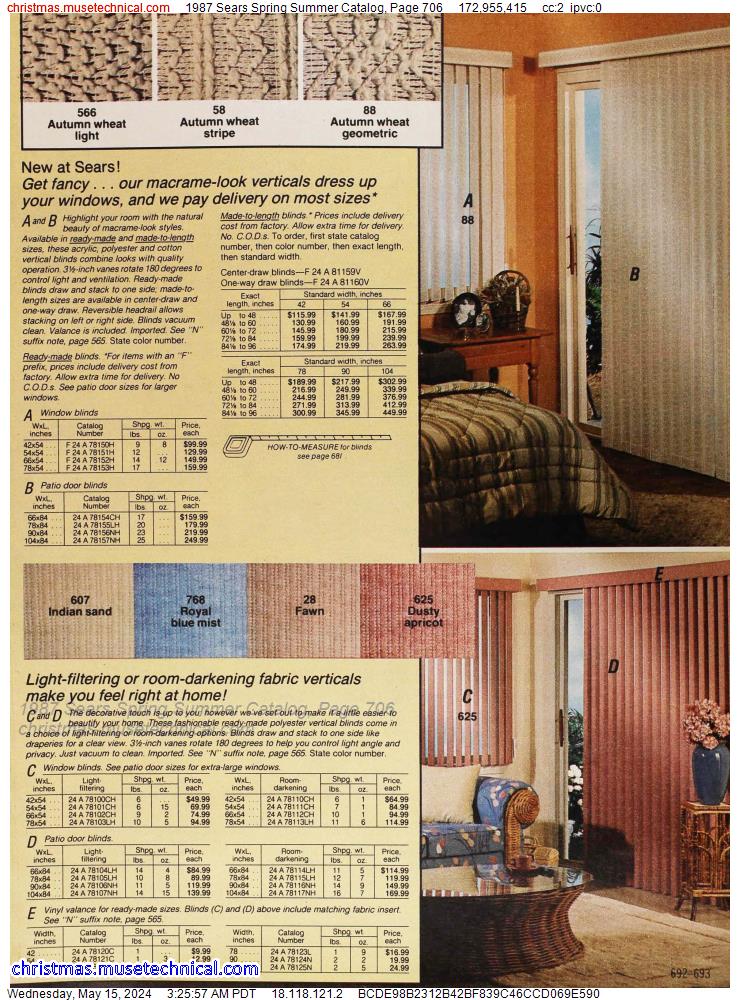 1987 Sears Spring Summer Catalog, Page 706