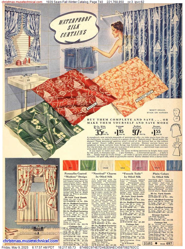 1939 Sears Fall Winter Catalog, Page 740