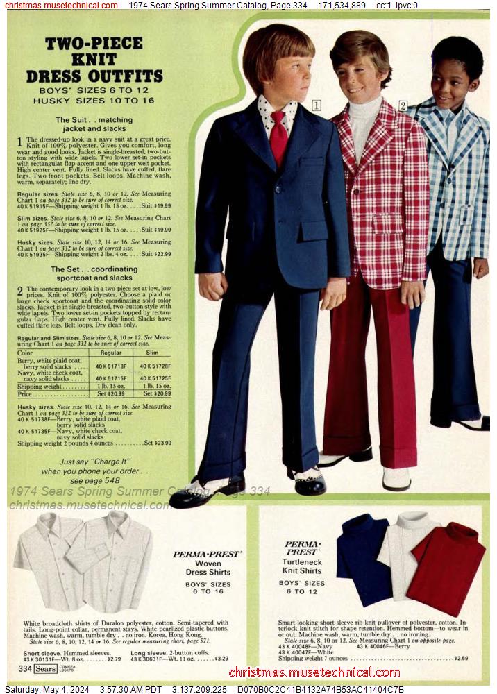 1974 Sears Spring Summer Catalog, Page 334