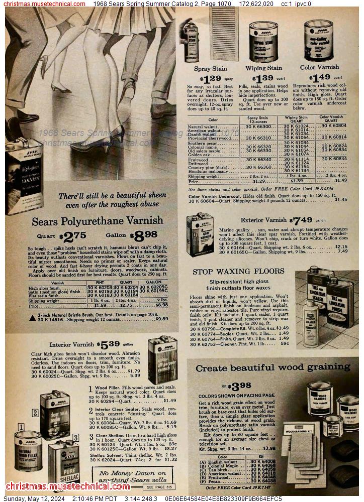 1968 Sears Spring Summer Catalog 2, Page 1070
