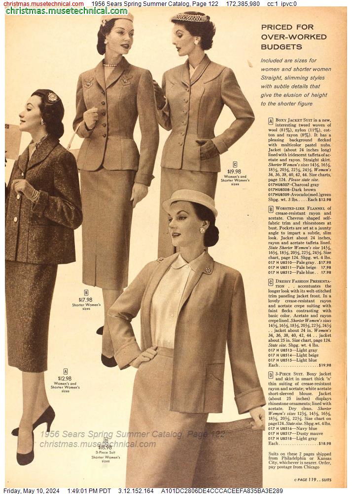 1956 Sears Spring Summer Catalog, Page 122