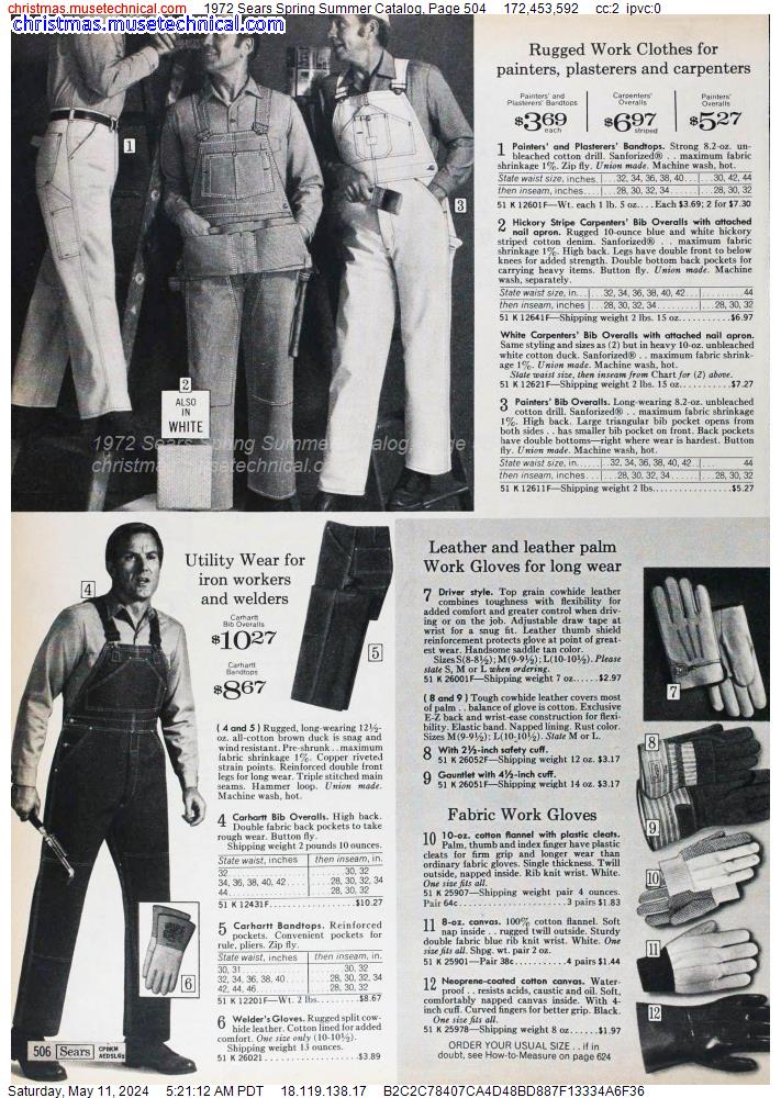 1972 Sears Spring Summer Catalog, Page 504