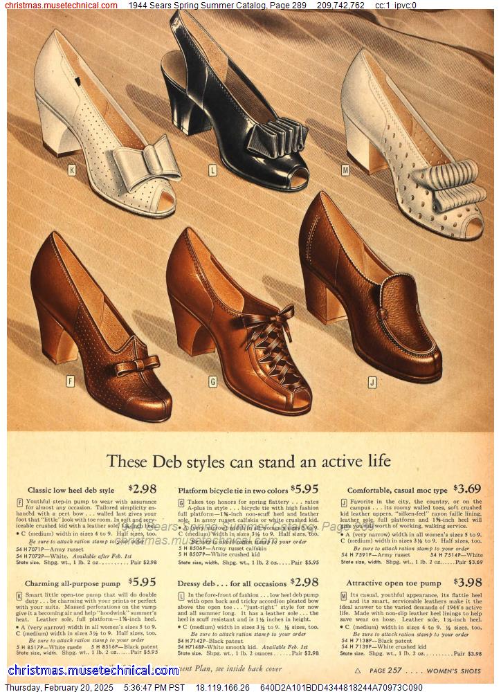 1944 Sears Spring Summer Catalog, Page 289