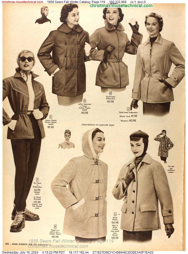 1956 Sears Fall Winter Catalog, Page 119