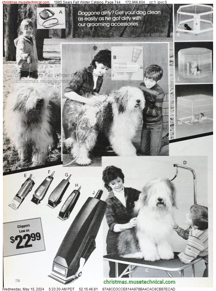 1985 Sears Fall Winter Catalog, Page 744