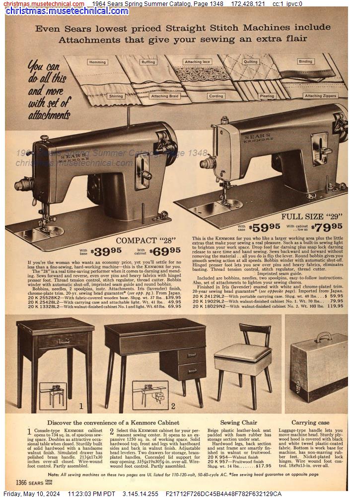 1964 Sears Spring Summer Catalog, Page 1348