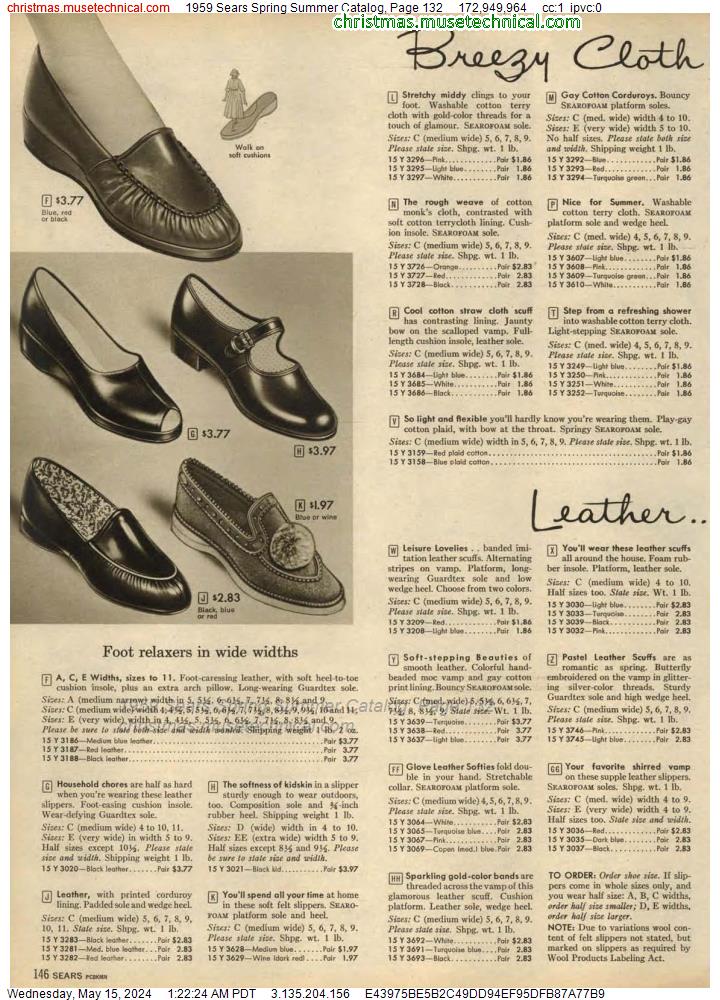 1959 Sears Spring Summer Catalog, Page 132