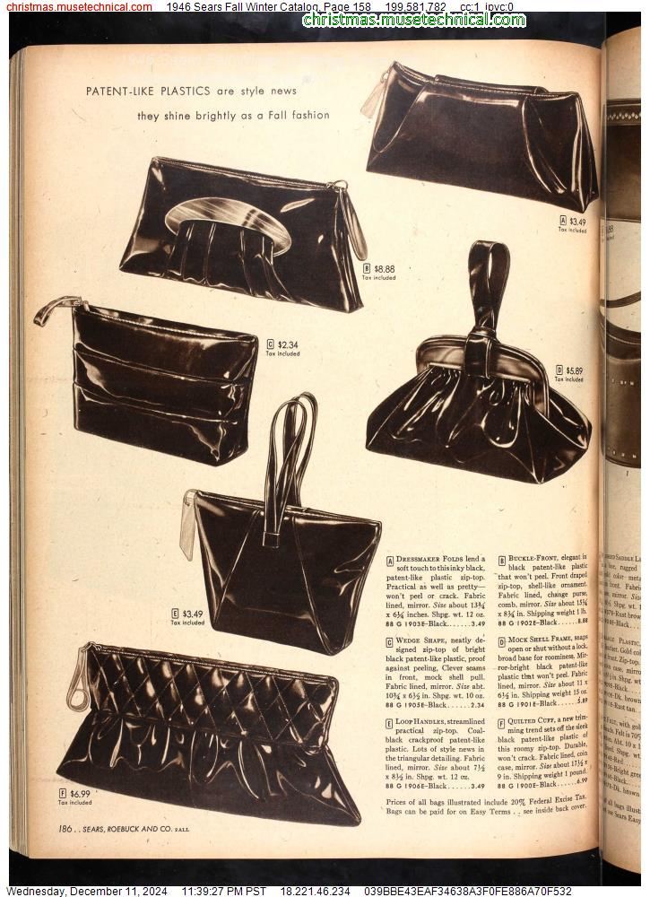 1946 Sears Fall Winter Catalog, Page 158