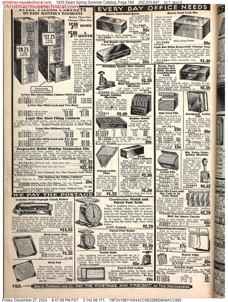 1930 Sears Spring Summer Catalog, Page 766