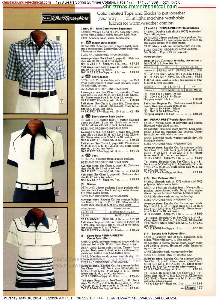 1978 Sears Spring Summer Catalog, Page 477
