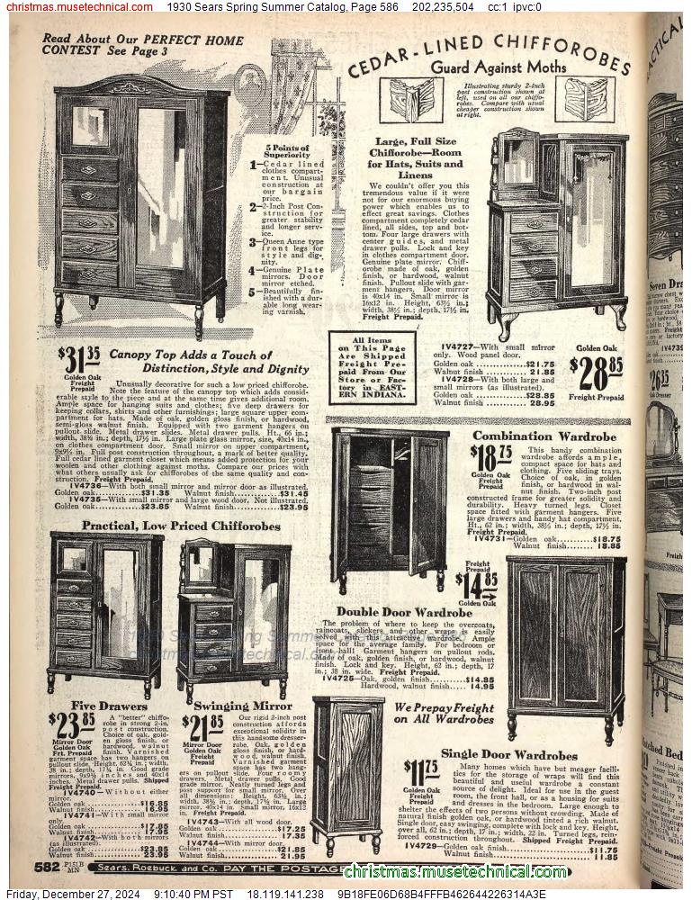 1930 Sears Spring Summer Catalog, Page 586