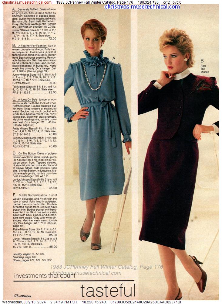 1983 JCPenney Fall Winter Catalog, Page 176