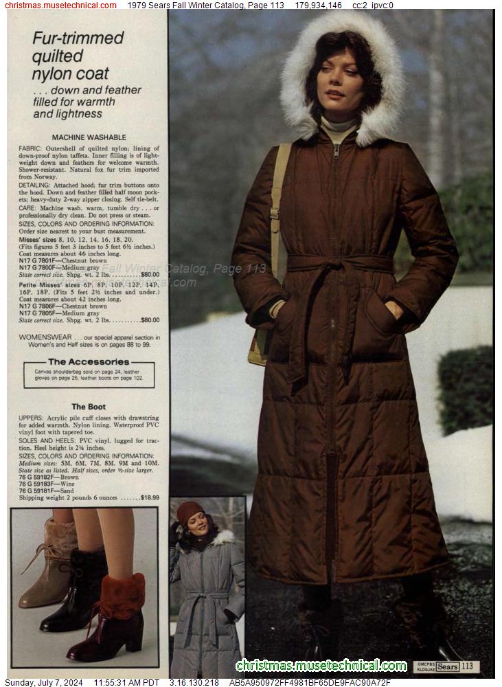 1979 Sears Fall Winter Catalog, Page 113