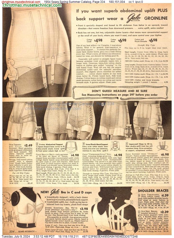 1954 Sears Spring Summer Catalog, Page 334