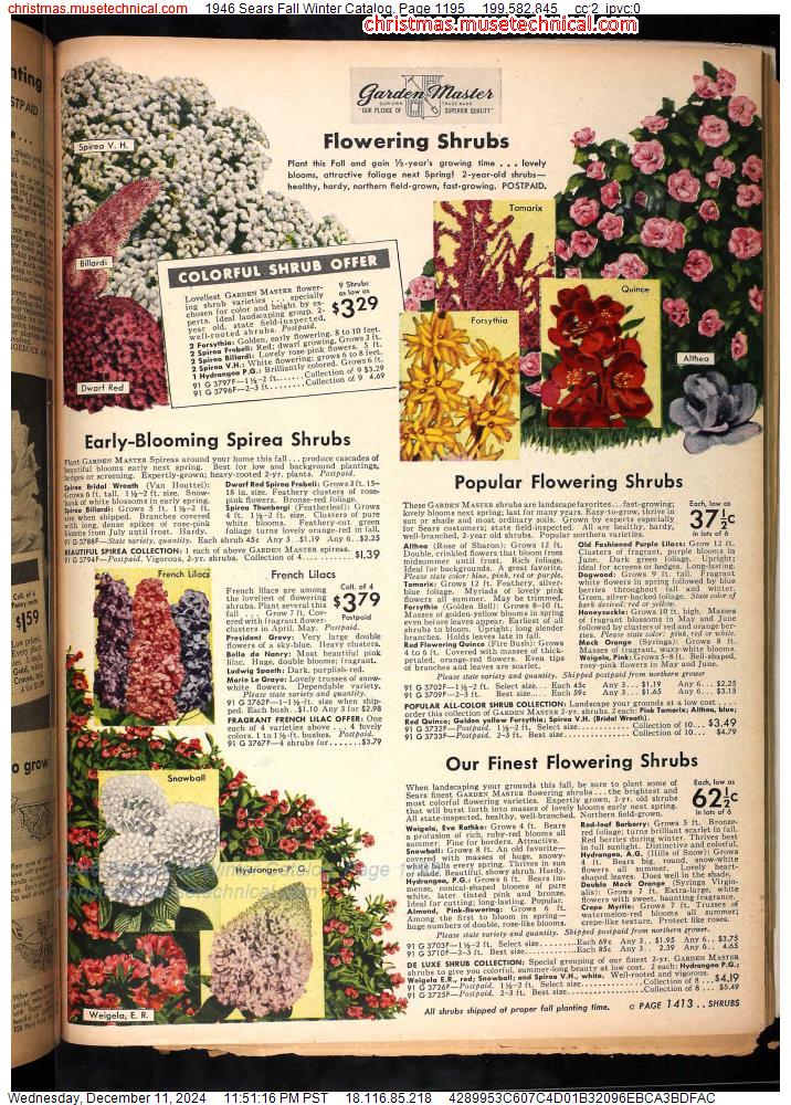 1946 Sears Fall Winter Catalog, Page 1195