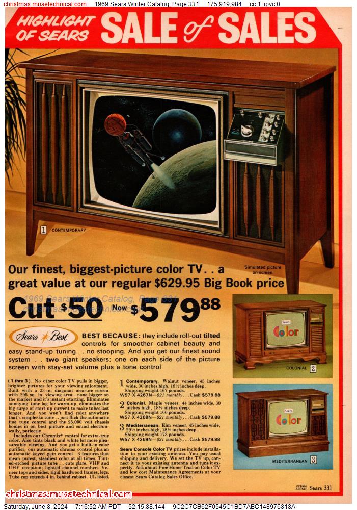 1969 Sears Winter Catalog, Page 331