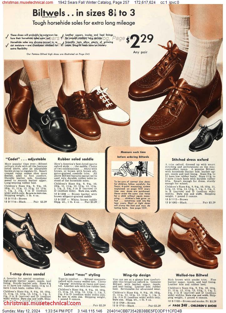 1942 Sears Fall Winter Catalog, Page 257