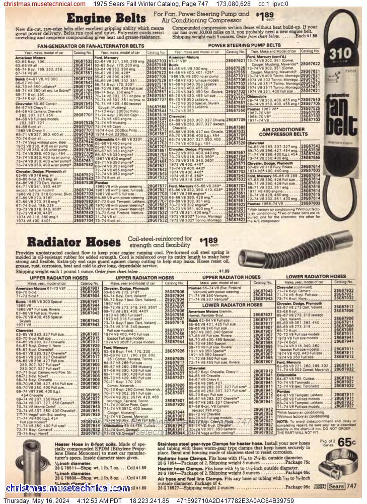 1975 Sears Fall Winter Catalog, Page 747