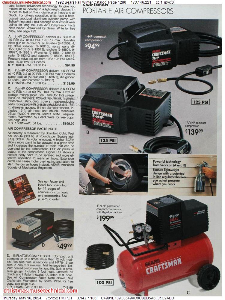 1992 Sears Fall Winter Catalog, Page 1280