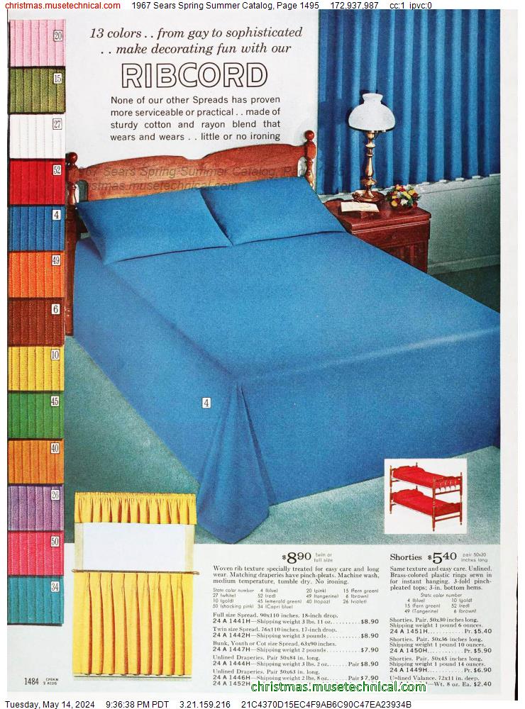 1967 Sears Spring Summer Catalog, Page 1495