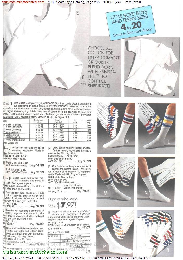 1989 Sears Style Catalog, Page 285