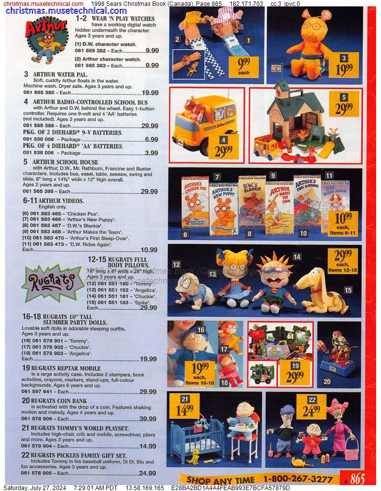 1998 Sears Christmas Book (Canada), Page 865