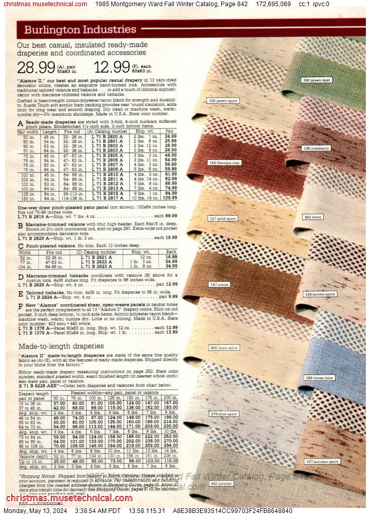 1985 Montgomery Ward Fall Winter Catalog, Page 842