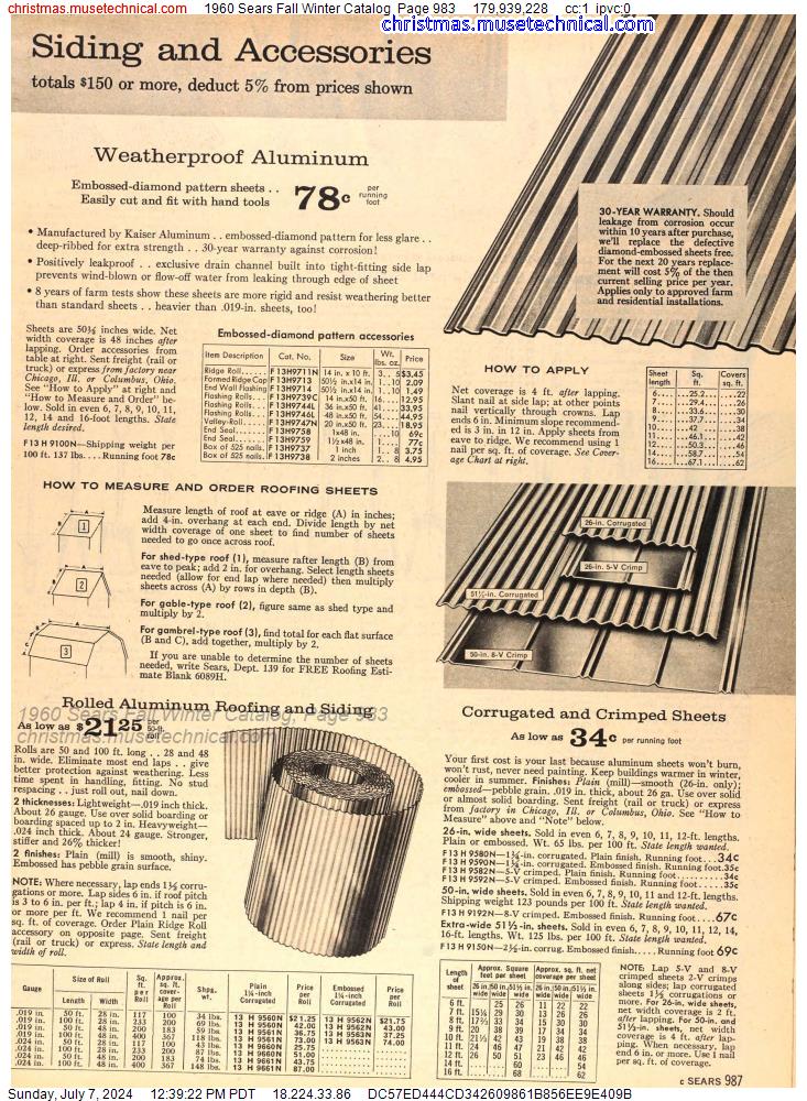 1960 Sears Fall Winter Catalog, Page 983