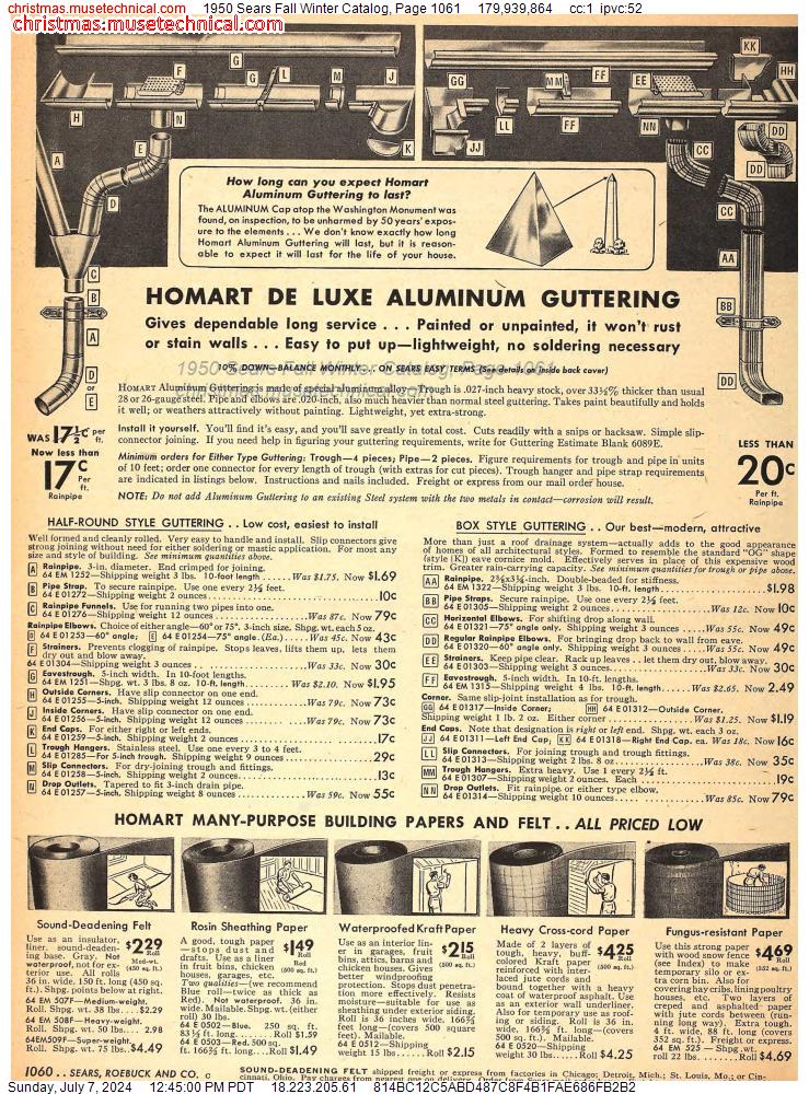 1950 Sears Fall Winter Catalog, Page 1061