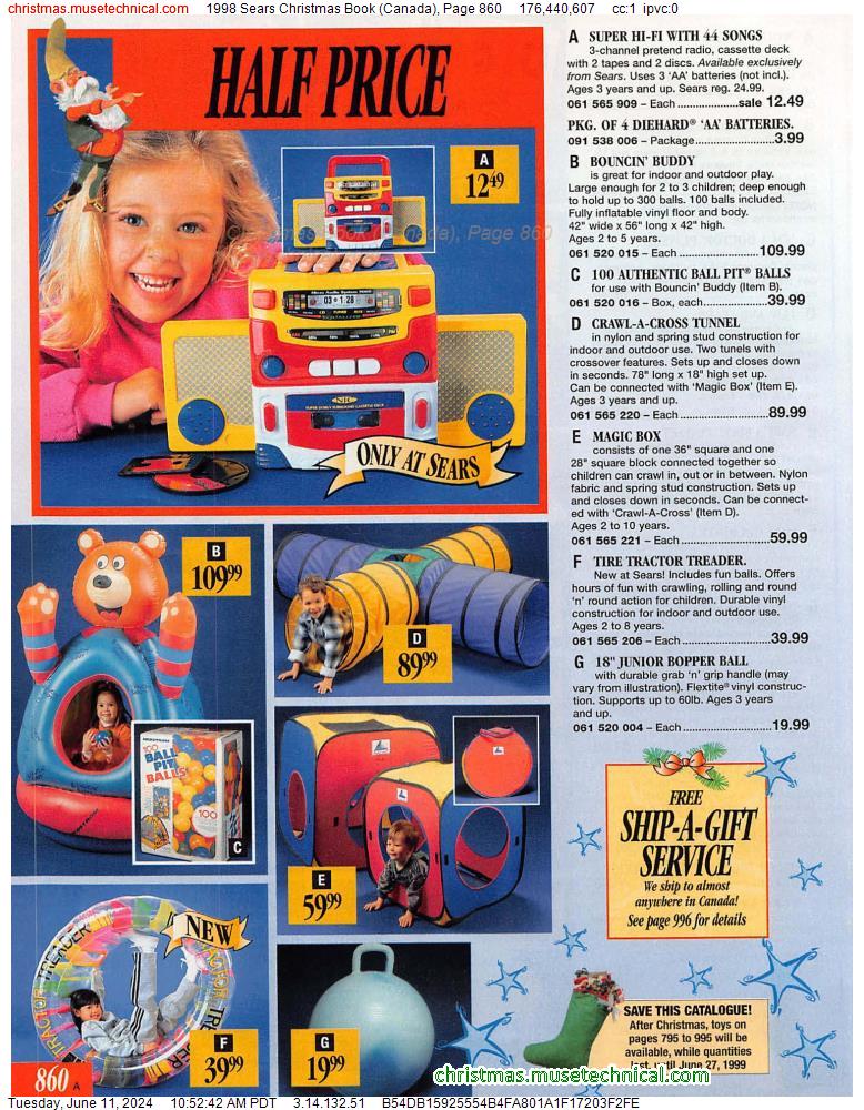 1998 Sears Christmas Book (Canada), Page 860