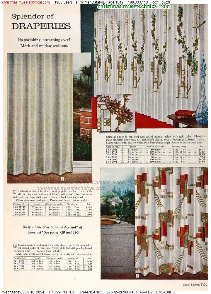 1960 Sears Fall Winter Catalog, Page 1549