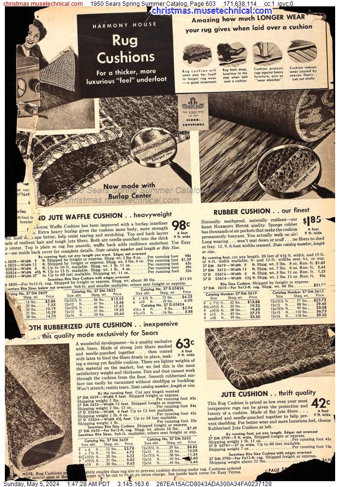 1950 Sears Spring Summer Catalog, Page 603