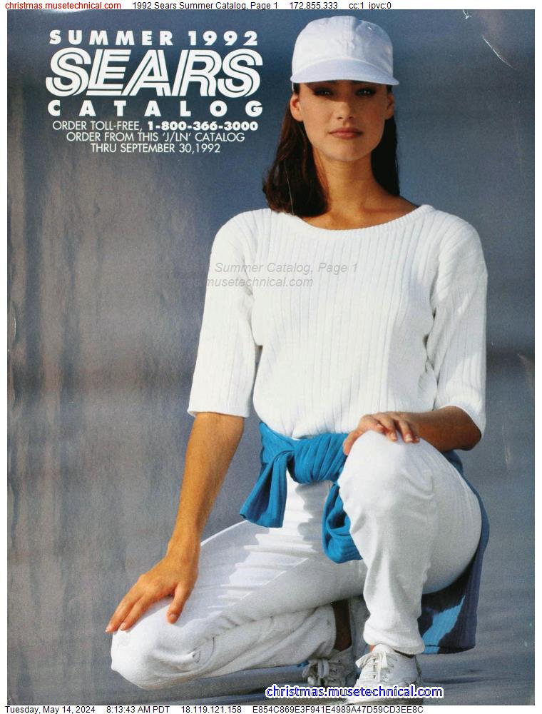 1992 Sears Summer Catalog, Page 1