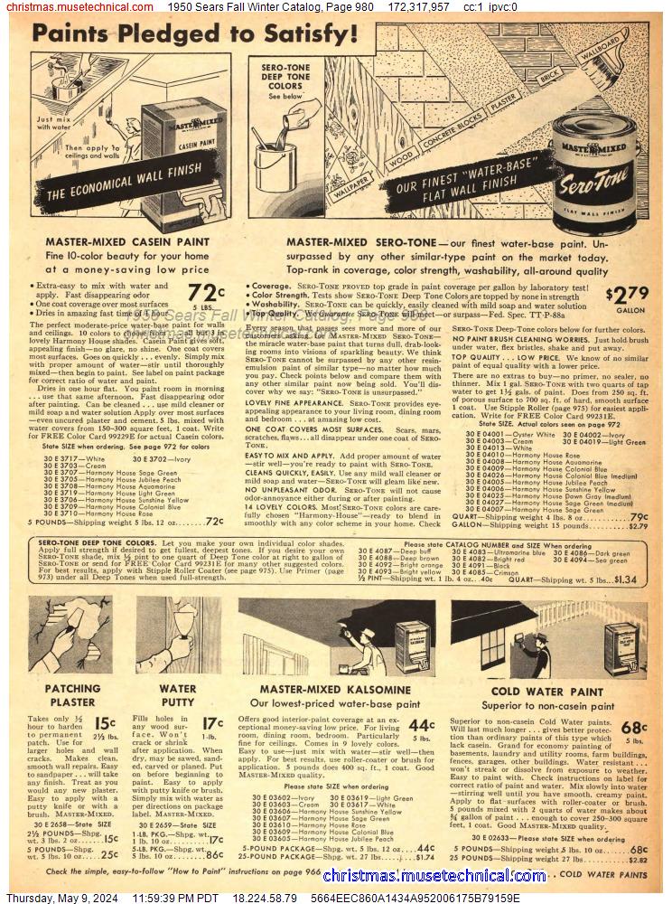 1950 Sears Fall Winter Catalog, Page 980
