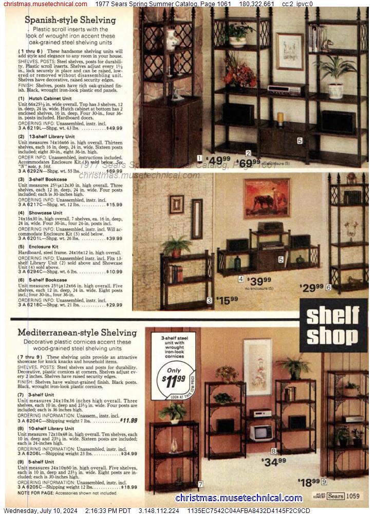 1977 Sears Spring Summer Catalog, Page 1061