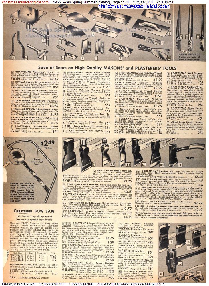 1955 Sears Spring Summer Catalog, Page 1120