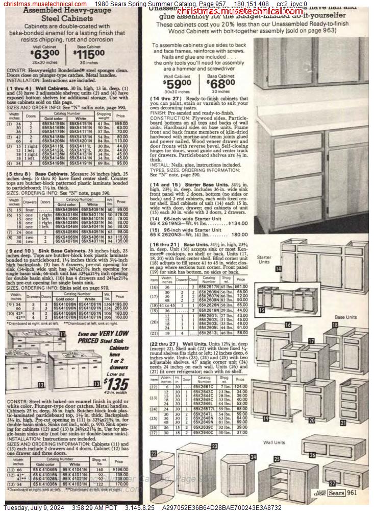 1980 Sears Spring Summer Catalog, Page 957