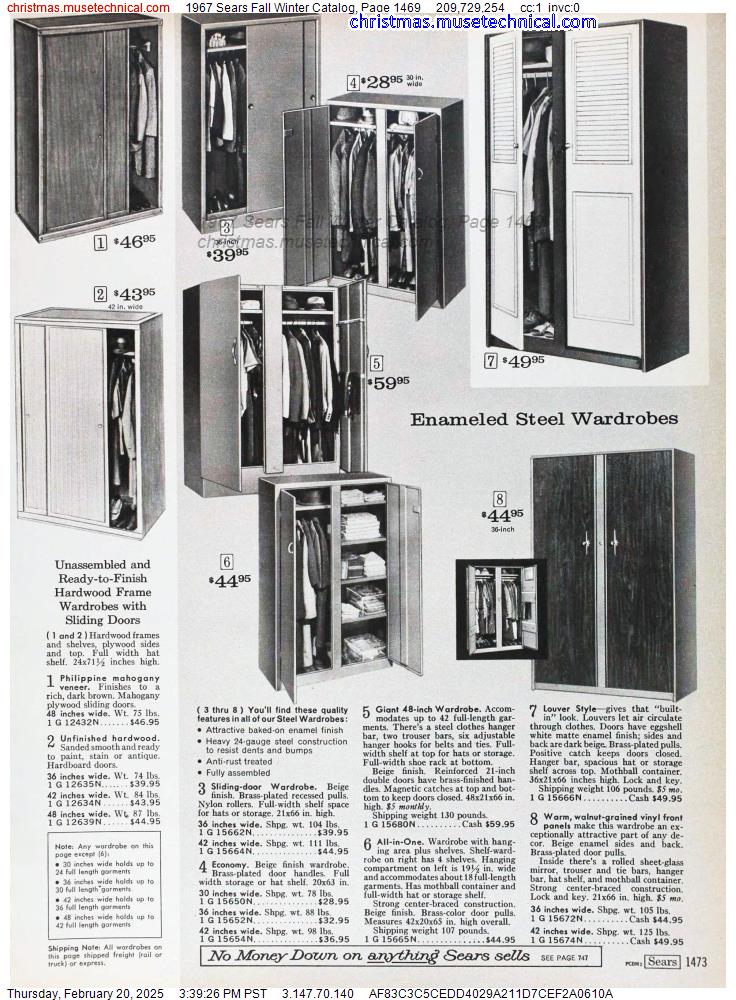 1967 Sears Fall Winter Catalog, Page 1469