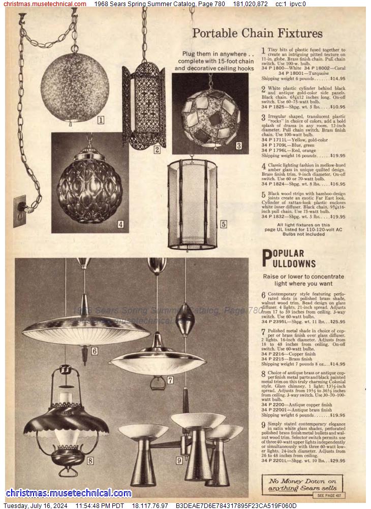 1968 Sears Spring Summer Catalog, Page 780