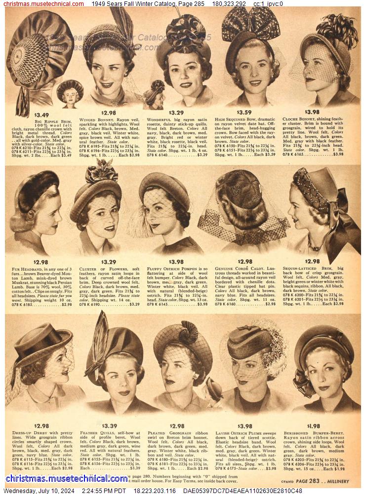 1949 Sears Fall Winter Catalog, Page 285
