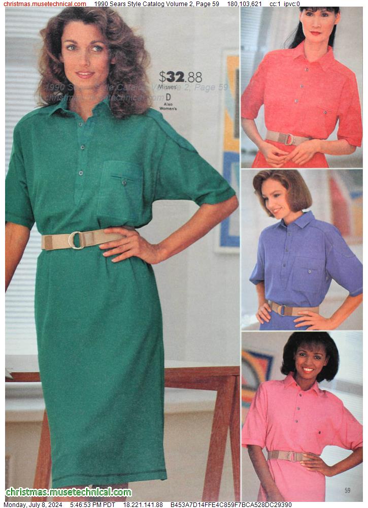 1990 Sears Style Catalog Volume 2, Page 59