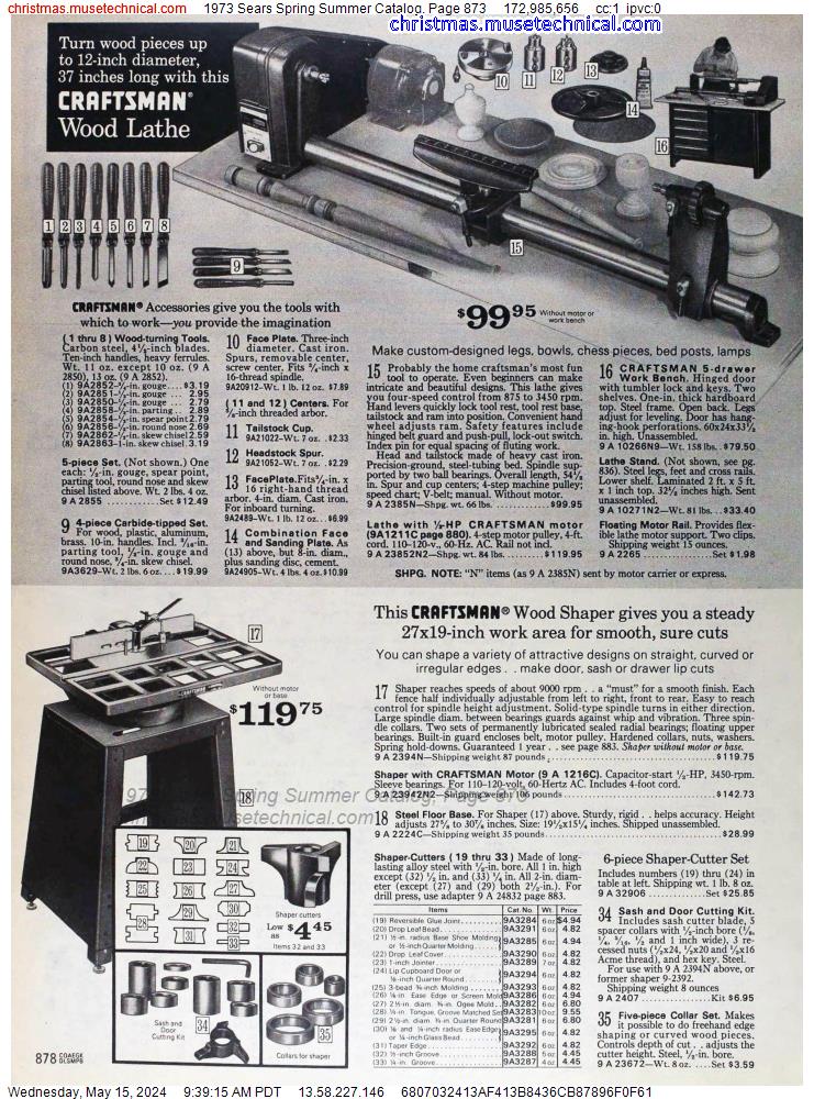 1973 Sears Spring Summer Catalog, Page 873