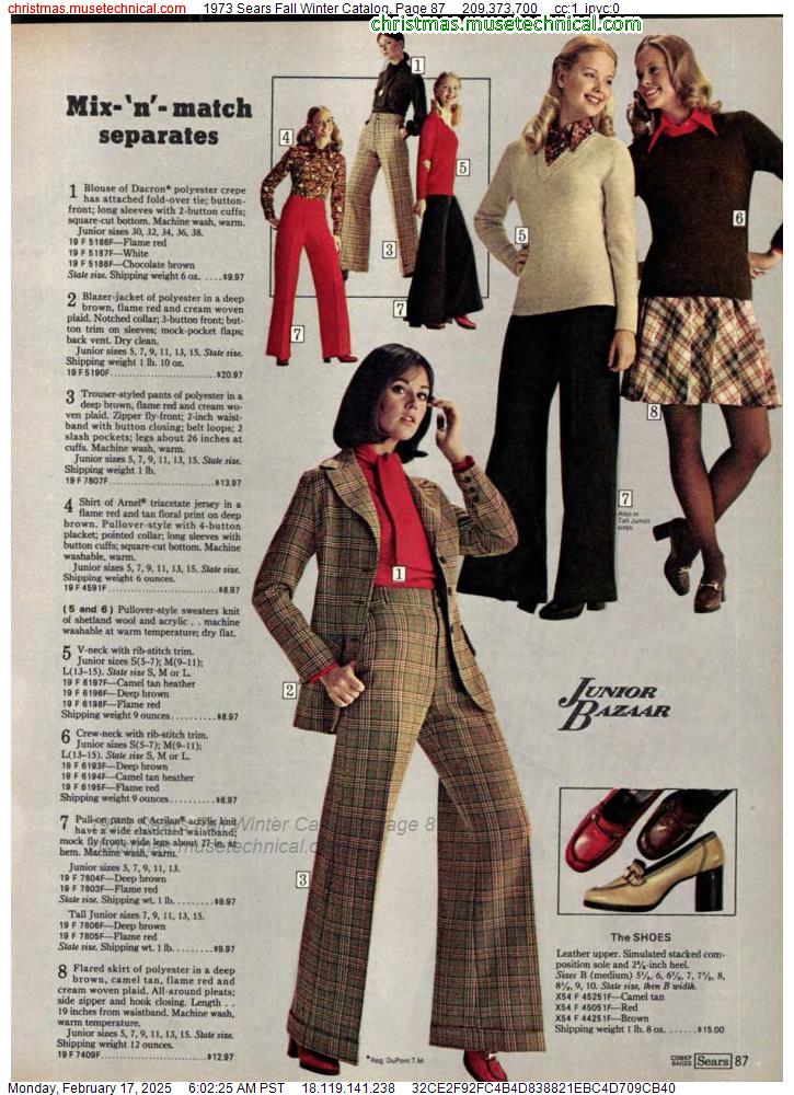 1973 Sears Fall Winter Catalog, Page 87