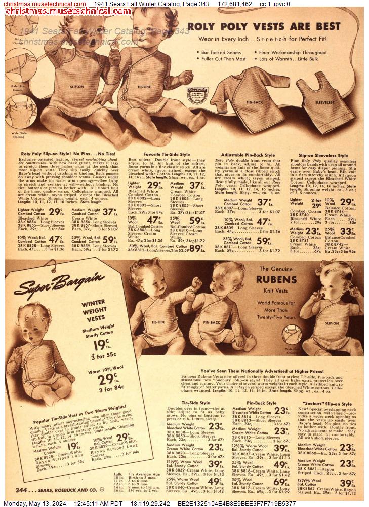 1941 Sears Fall Winter Catalog, Page 343