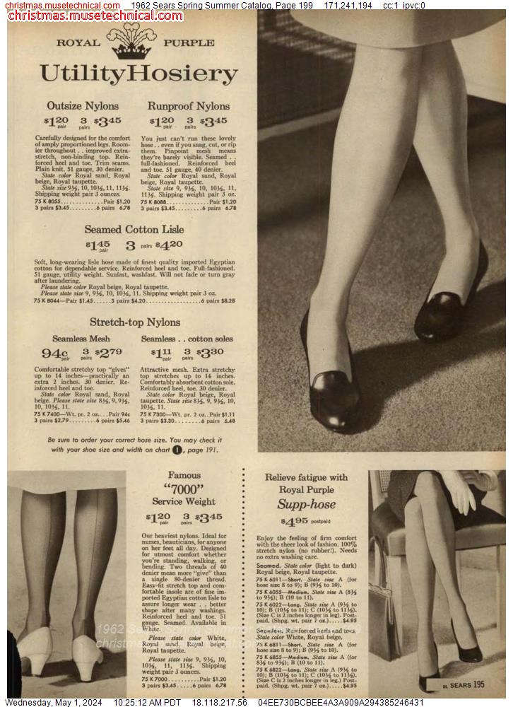 1962 Sears Spring Summer Catalog, Page 199