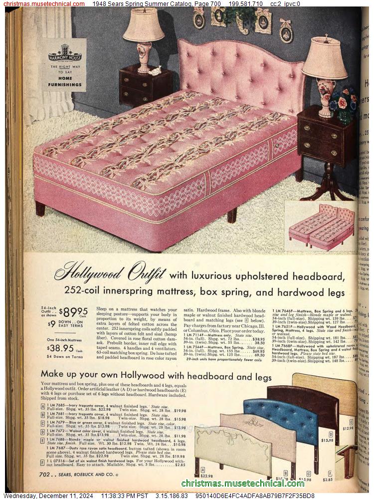 1948 Sears Spring Summer Catalog, Page 700