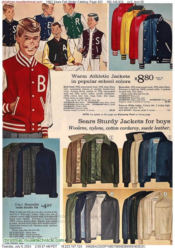 1963 Sears Fall Winter Catalog, Page 453
