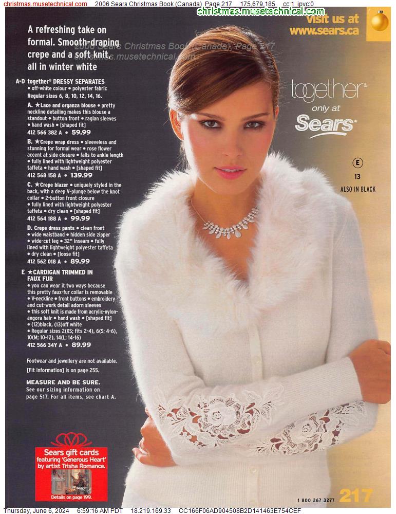 2006 Sears Christmas Book (Canada), Page 217